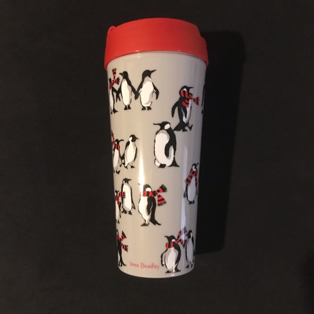 Vera Bradley playful penguinsThermal Travel Mug, Double Wall Insulated Cup
